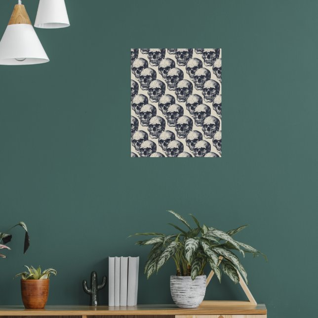 Street Art Skull Poster Design A6 (Vardagsrum 1)