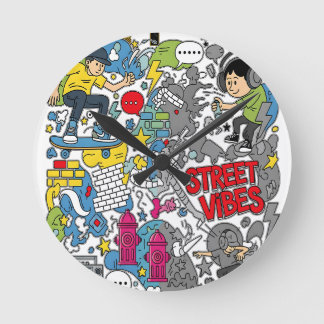 Street atmosphere rund klocka