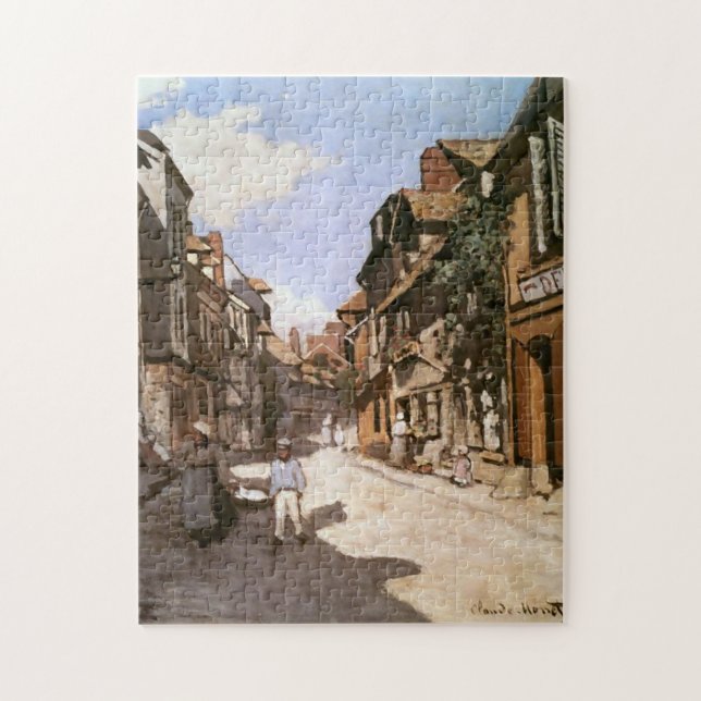 Street Bavolle Honfleur Claude Monet Fine Art Pussel (Vertikal)