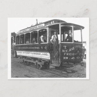 Street Car Washington D.C. Vintage 1890 Vykort