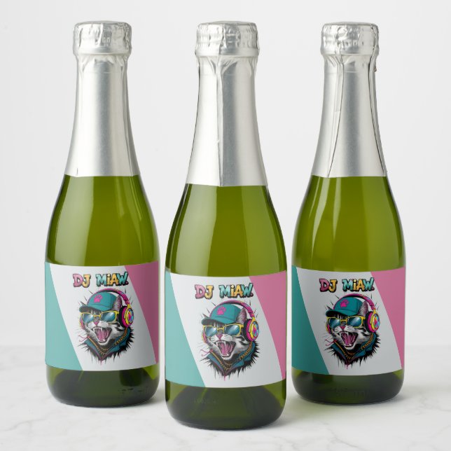 Street Cat DJ Attitude – Bold Streetwear Art (Flaskor)