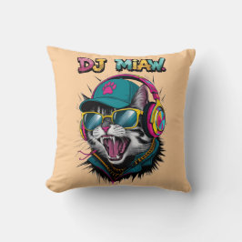 Street Cat DJ Attitude – Bold Streetwear Art Kudde