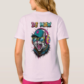 Street Cat DJ Attitude – Bold Streetwear Art T Shirt