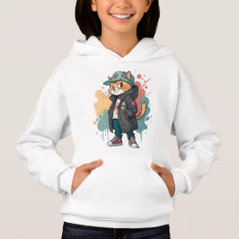 Street Cat Vibes Kids T-Shirt Design – Trendy