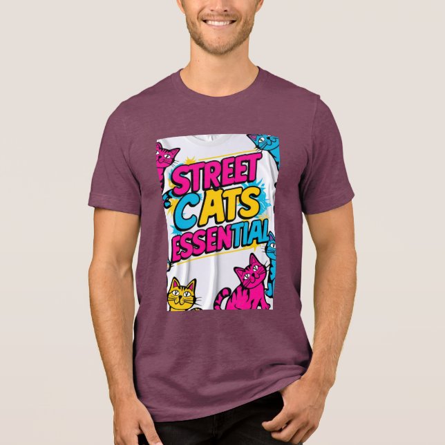 Street Cats Essential – Djärv Flerfärgad T-Shirt (Framsida)