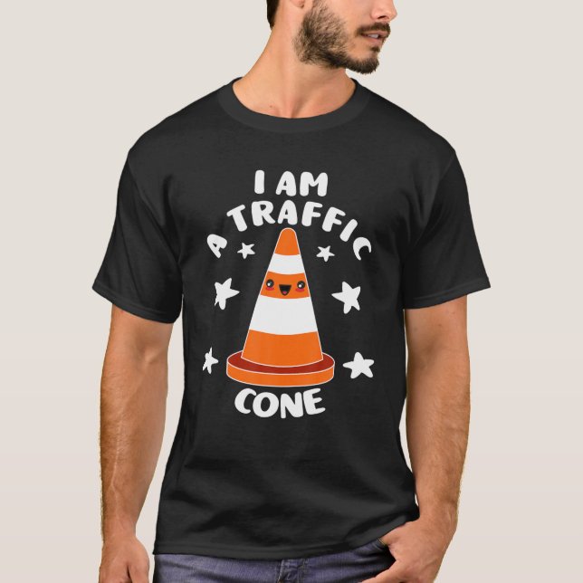 Street Cone Costume | Jag är en trafiklazy Hal T Shirt (Framsida)