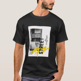 Street Culture Urban Aesthetic Monochrome Photo  T Shirt