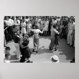 Street Dance, Crowley, Louisiana, 1930-talet Poster