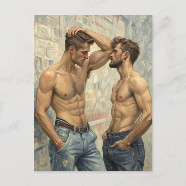 Street Dialogue: A Moment of Raw Intensity Vykort (Framsida)