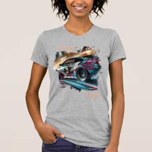 STREET EAGLE Dam Drifthärd — Neon  T Shirt