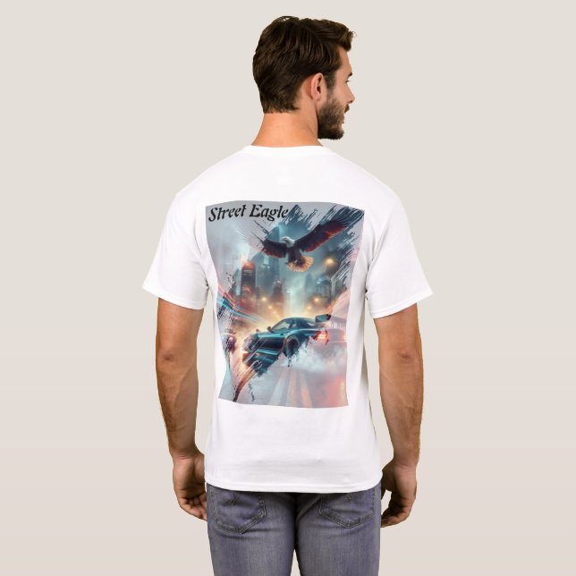 STREET EAGLE Neon City Drift Tee — Futuristisk  (Hel baksida)