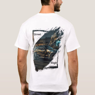 Street Eagle Night Drive T‑Shirt Bil & Örn Konst T Shirt