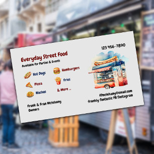 Street Food Lastbil Visitkort