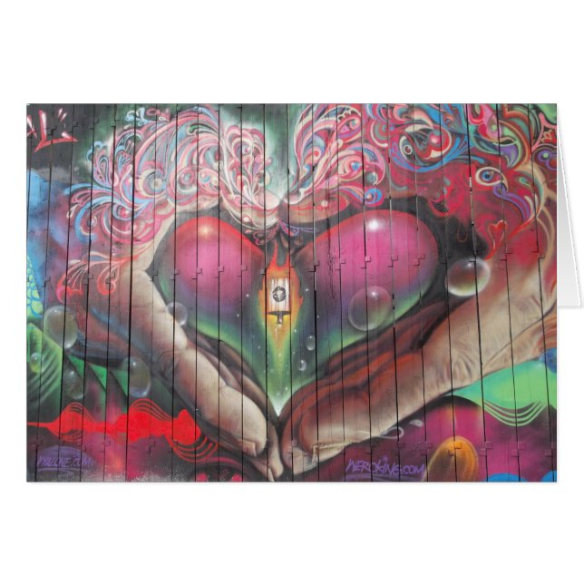 Street Garage Graffiti Hälsningskort (Framsidan Horizontal)