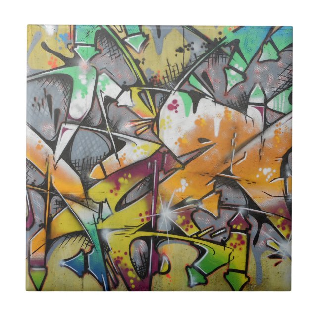 Street Graffiti Art Kakelplatta (Framsidan)