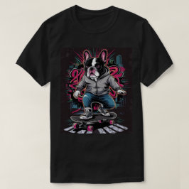 Street Hund Rides a Skateboard T Shirt
