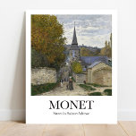 Street in Sainte-Adresse by Claude Monet Poster<br><div class="desc">Ta hem en biet av konsthistorik med den vackra poster av gatan i Sainte-Adresse som den Fransk imponerande målaren Claude Monet gör. Lagen 1867 skildrar en kvinna och ett barn som tittar ner en sluttande gata i det lilla fiskesamhället Sainte-Adresse,  nära Le Havre i Normandie,  där Monet växte upp.</div>