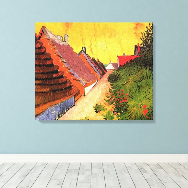 Street in Saintes Maries by Vincent van Gogh Canvastryck (Insitu (trägolv))
