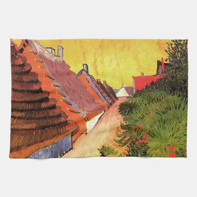 Street in Saintes Maries by Vincent van Gogh Kökshandduk (Horisontell)