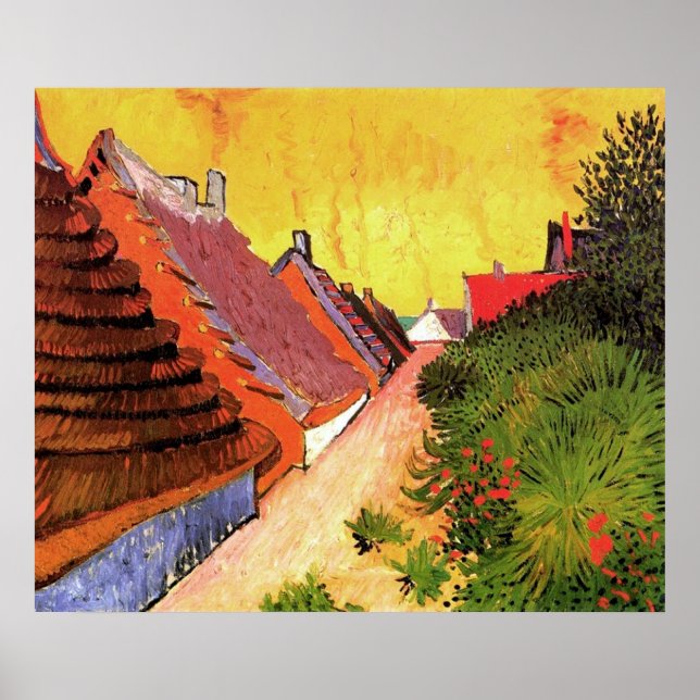 Street in Saintes-Maries by Vincent van Gogh Poster (Framsidan)