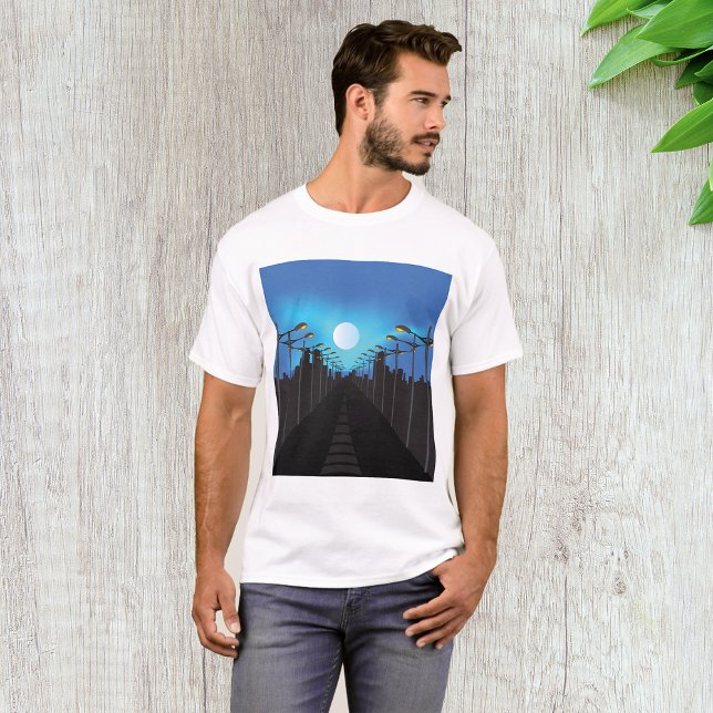 Street Ljus och Måne T Shirt (Skapare uppladdad)