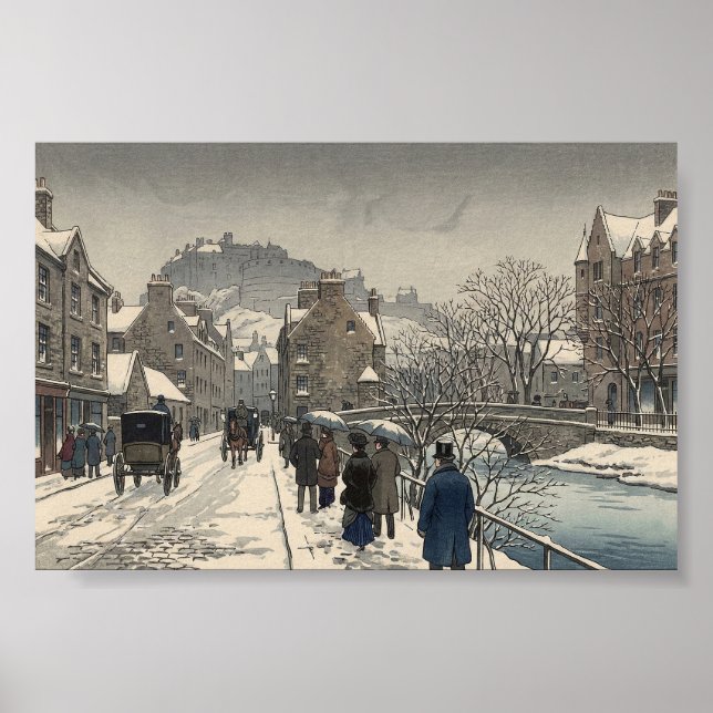 Street of Edinburgh in Winter  Poster (Framsidan)