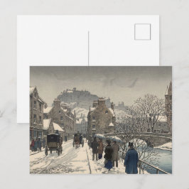 Street of Edinburgh in Winter  Vykort
