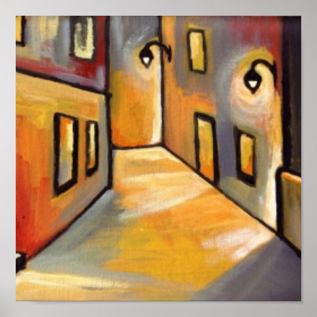 STREET PÅ KVÄLL POSTER (Framsidan)