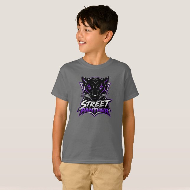 Street Panther Barntröja T Shirt (Hel framsida)