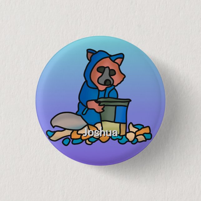 Street Raccoon Explorer genom en Sopor can | Rolig Knapp (Framsida)