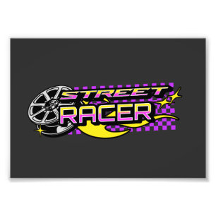 STREET RACERS BURNING WHEEL-KLUBB FOTOTRYCK