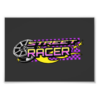 STREET RACERS BURNING WHEEL-KLUBB FOTOTRYCK