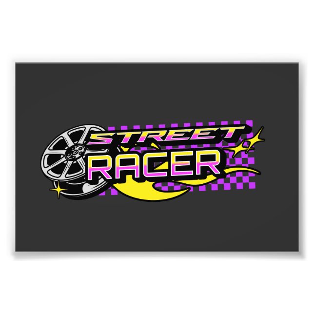STREET RACERS BURNING WHEEL-KLUBB FOTOTRYCK (Framsidan)