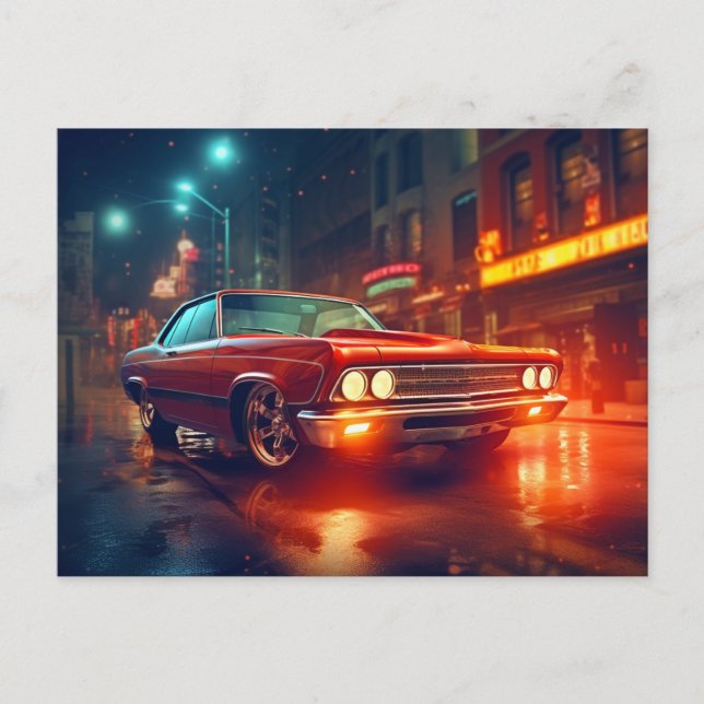Street Rod Kung Cinematic Autos Postcards Vykort (Framsida)