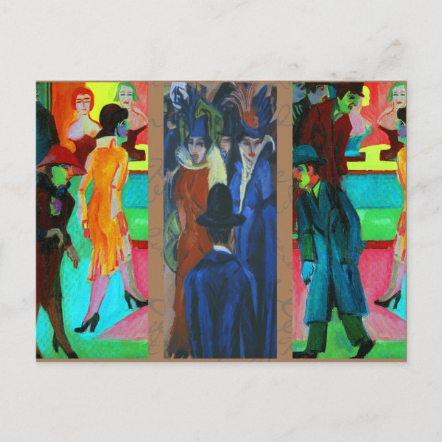 Street Scene av Ernst Ludwig Kirchner Vykort (Framsida)
