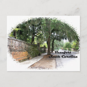 Street Scene, Beaufort, SC Vykort
