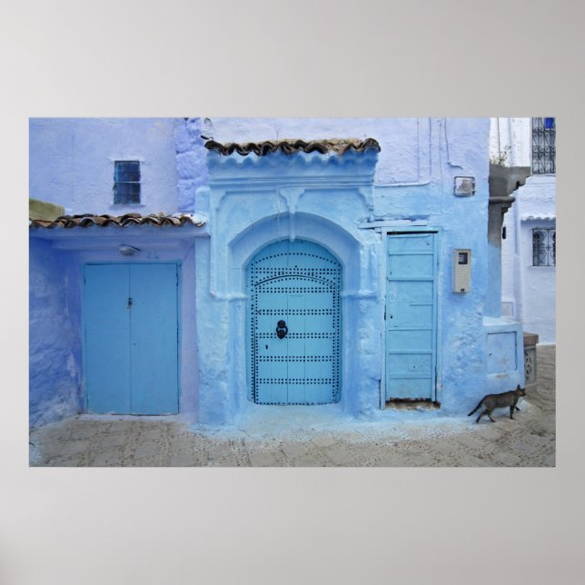 Street Scene, Chefchaouen (Marocko) Poster (Framsidan)