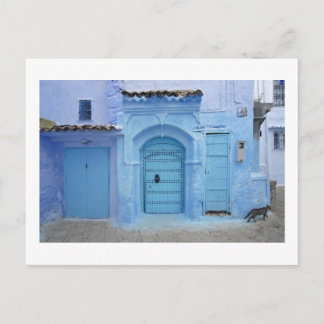 Street Scene, Chefchaouen (Marocko) Vykort