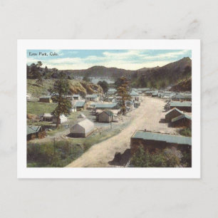 Street Scene, Elkhorn Ave., Estes Park CO Vintage Vykort