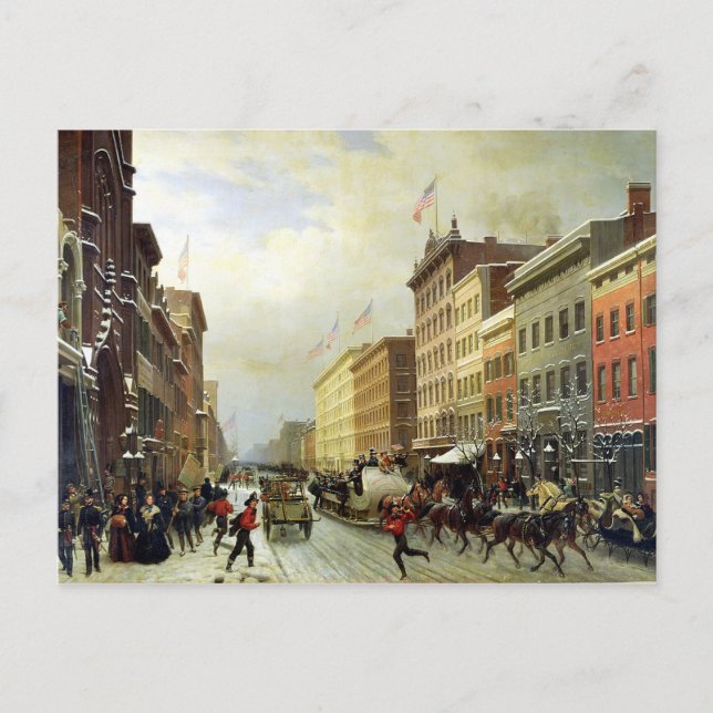 Street Scene i New York Vykort (Framsida)