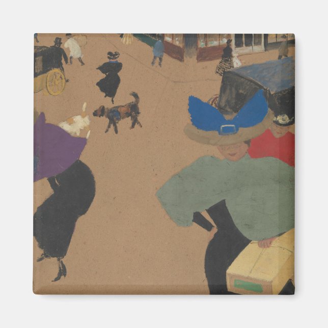 Street Scene i Paris Magnet (Framsidan)