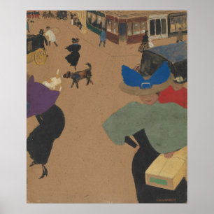 Street Scene i Paris Poster