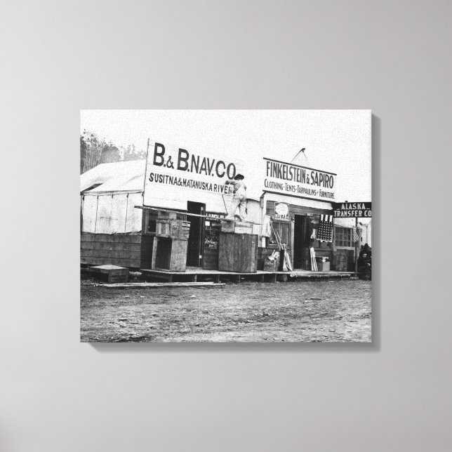 Street Scene in Anchorage, Alaska Photograph Canvastryck (Framsida)
