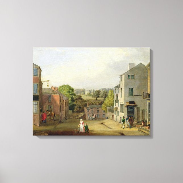 Street Scene in Chorley, Lancashire, with a View o Canvastryck (Framsida)