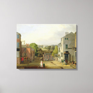 Street Scene in Chorley, Lancashire, with a View o Canvastryck