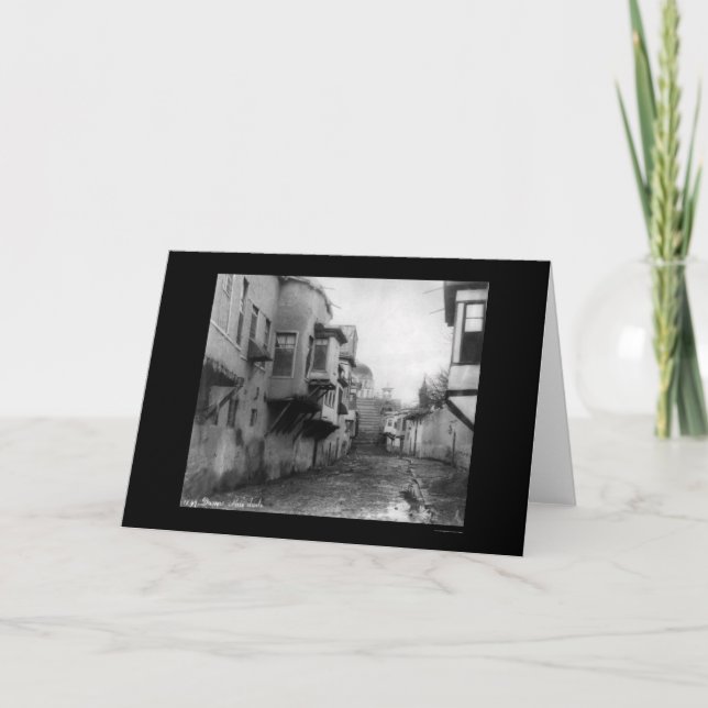 Street Scene in Damaskus, Syrien 1895 Kort (Framsida)