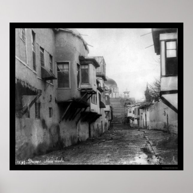 Street Scene in Damaskus, Syrien 1895 Poster (Framsidan)