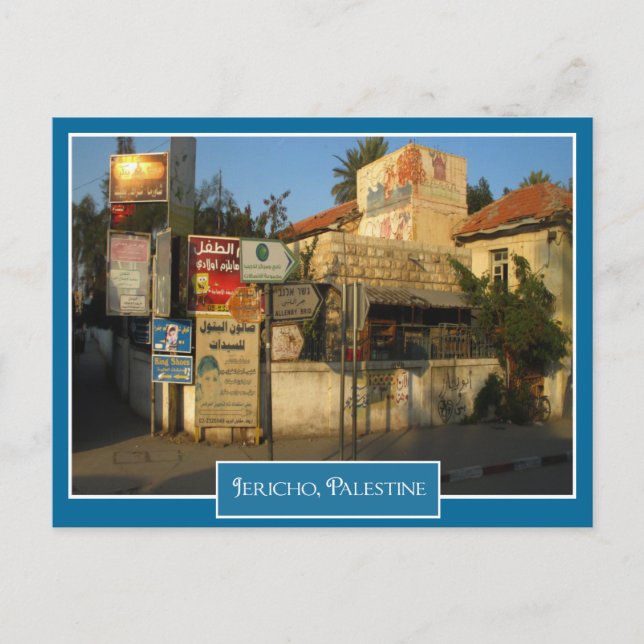 Street Scene in Jericho, Palestine Vykort (Framsida)