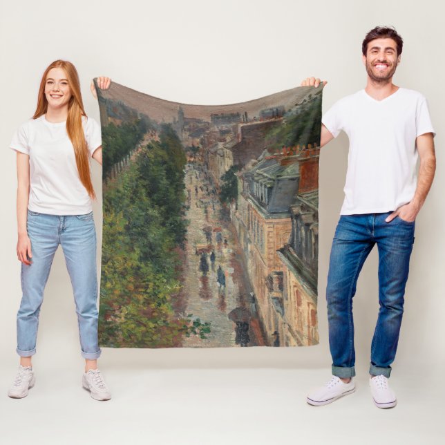 Street Scene in Paris, Frankrike (av Maximilien Lu Fleecefilt (På plats)