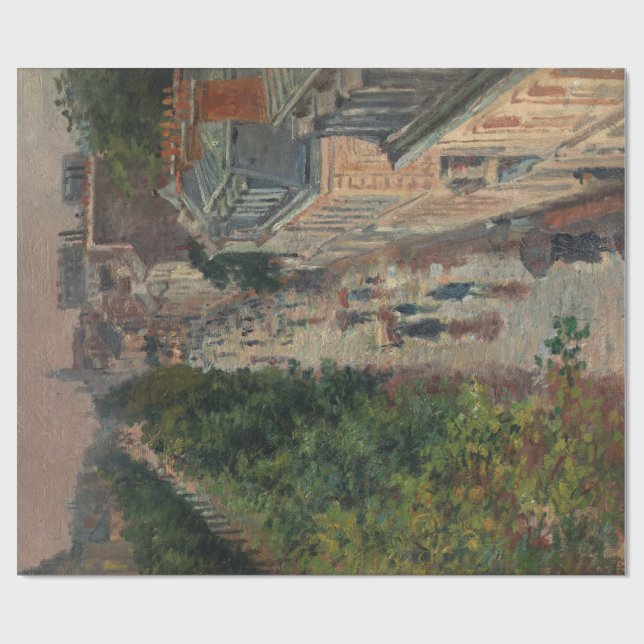 Street Scene in Paris, Frankrike (av Maximilien Lu Presentpapper (Platt)